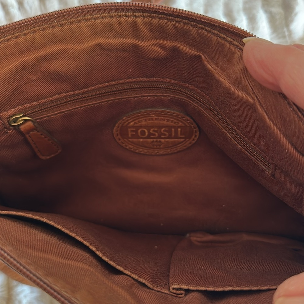 Fossil Brown Leather Crossbody Bag - Picture 4 of 7